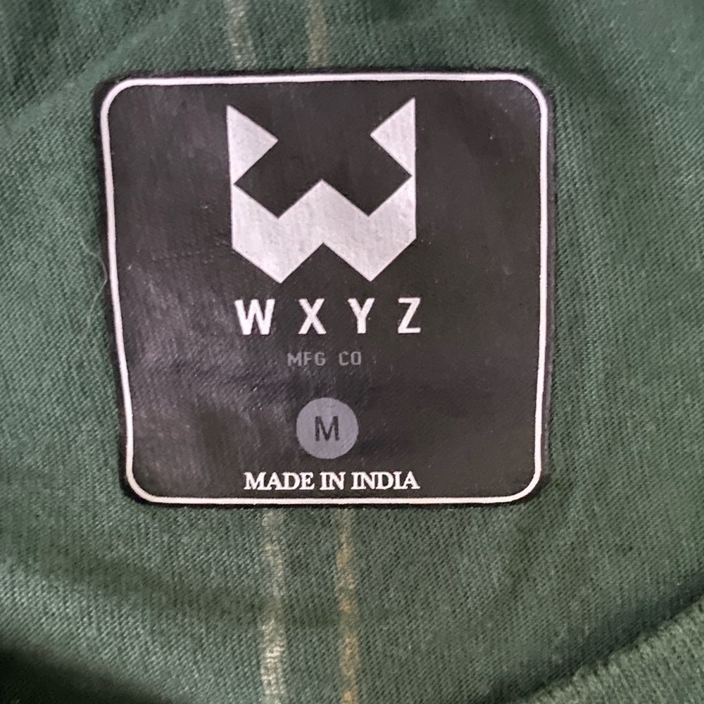 WXYZ Striped “Vibes” Short Sleeve Slogan T-Shirt (Size:M, Color:Green/Multi) - Picture 3 of 4